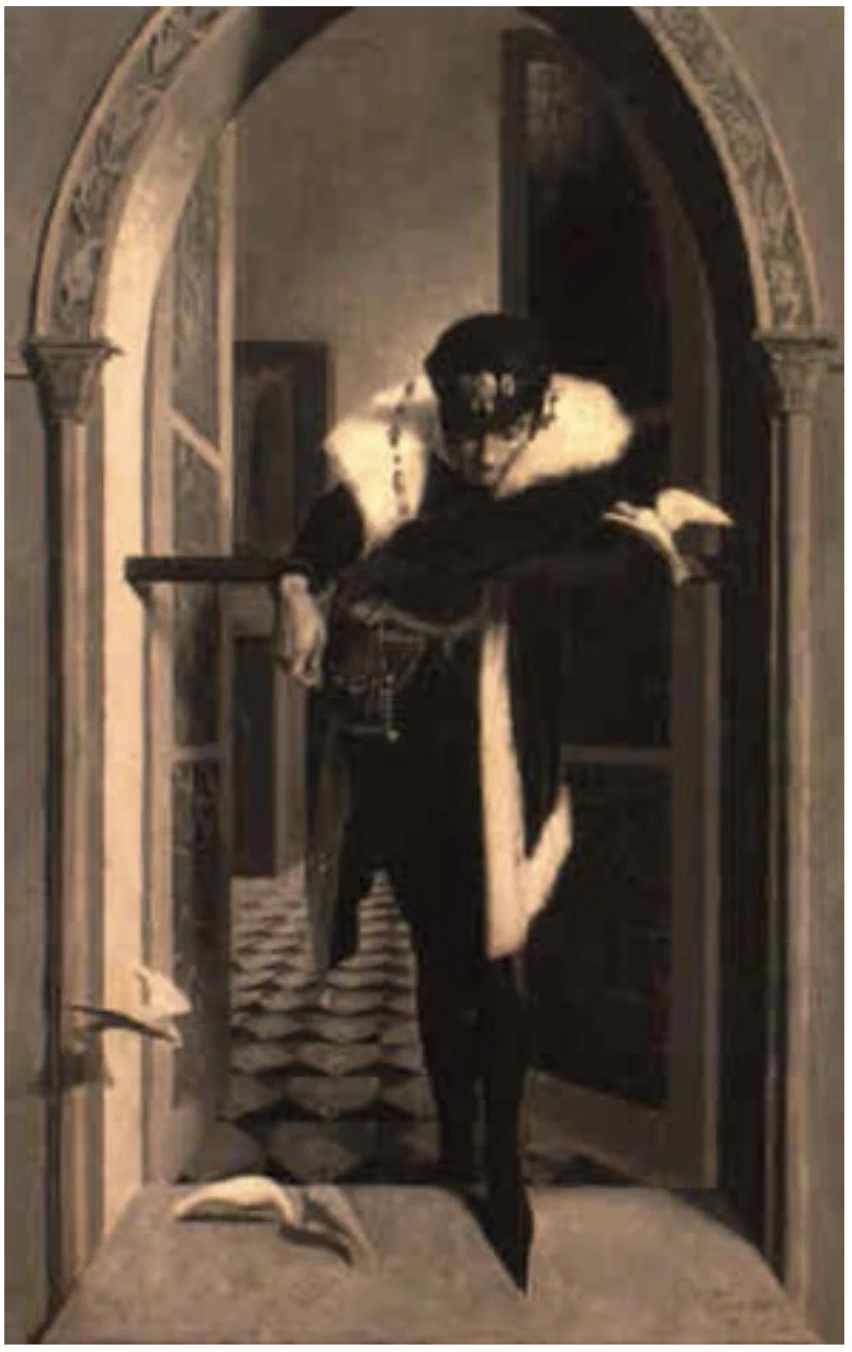 Luigi XI dà da mangiare ai piccioni (1860)